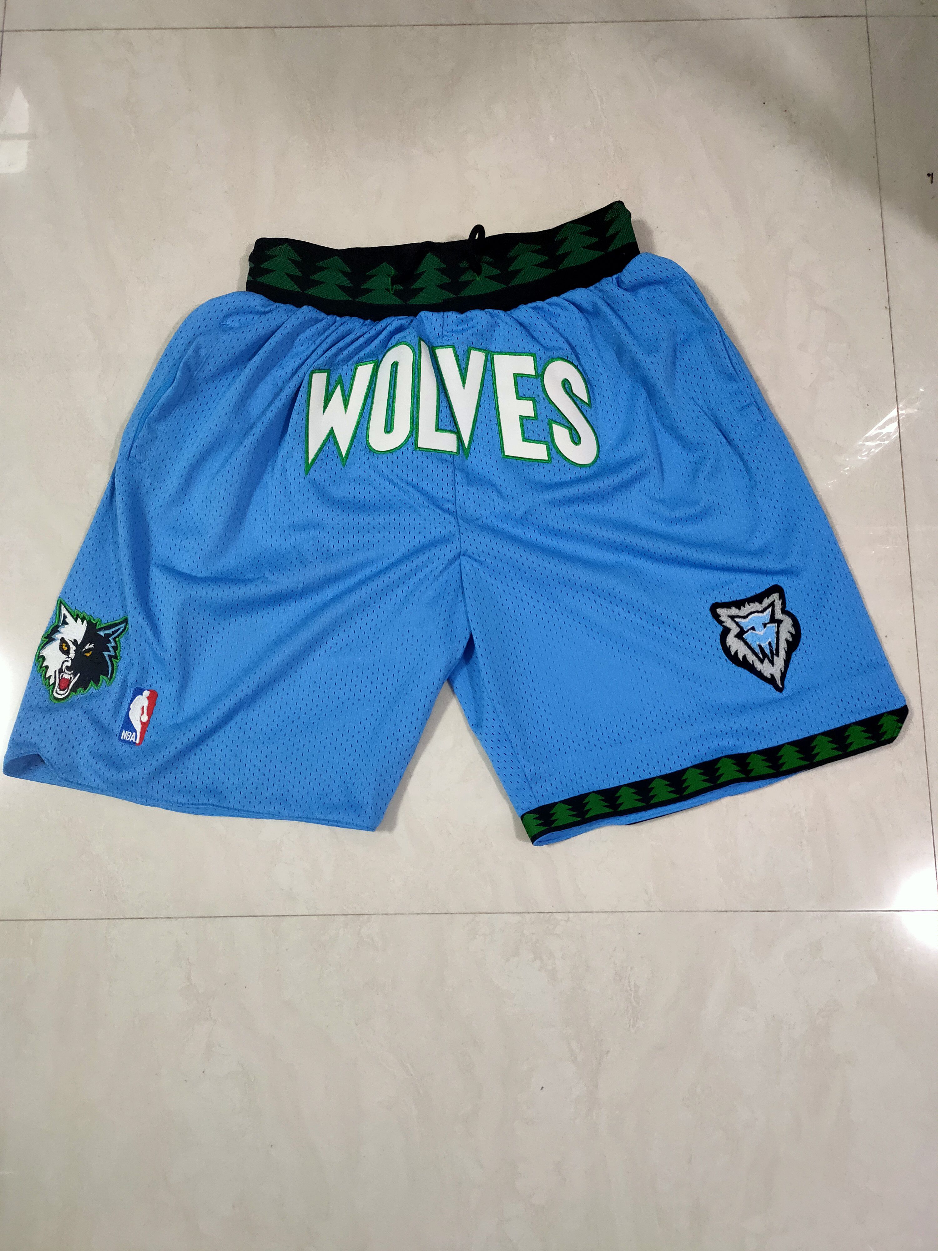 Men NBA 2021 Minnesota Timberwolves Blue Shorts